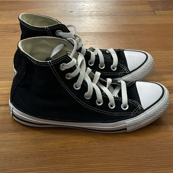 sold Converse Black Canvas High Top Sneaker Shoes Womens Size 6.5 W9160 - Picture 8 of 12
